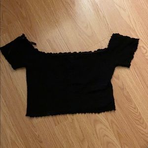 Black off shoulder top